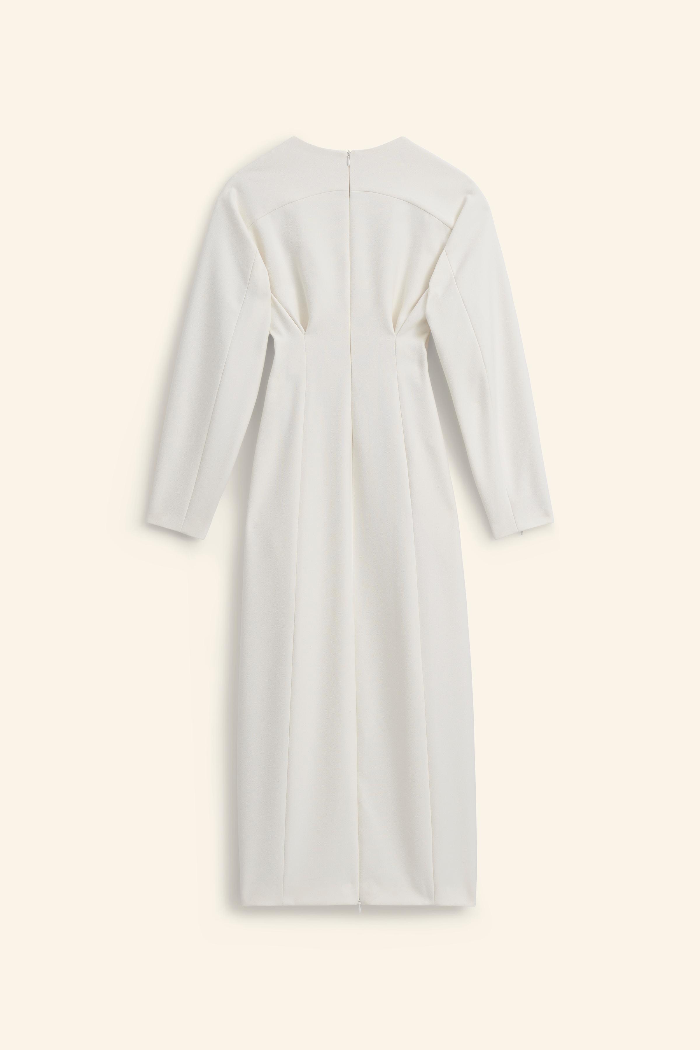 さら ZARA ザラ LIMITED EDITION ダーツ入りミディ丈ワンピース