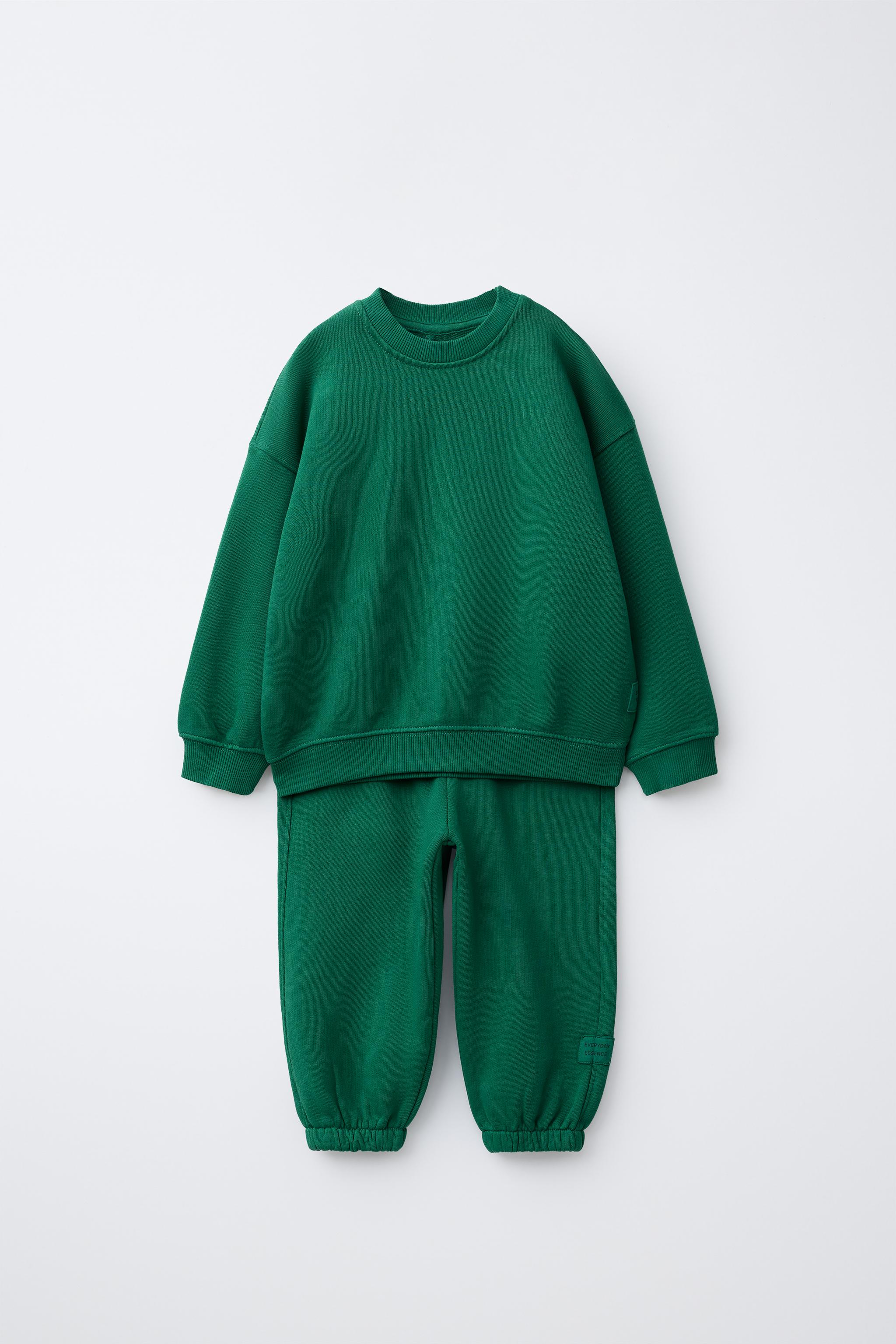 SWEATSHIRT AND WIDE LEG PANTS SET WITH LABEL