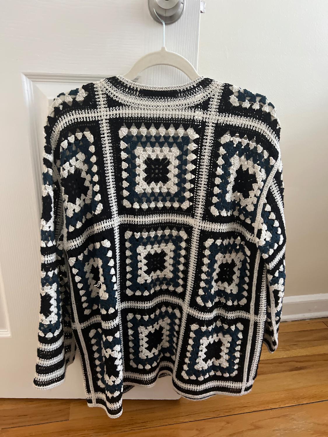 KNIT MACRAMÉ CARDIGAN - Image 3