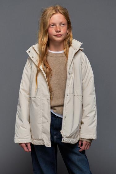 CIRÉ EFFET GOMME WATER RESISTANT - Écru de Zara