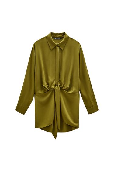 BLOUSE WITH FRONT KNOT