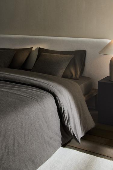 غلاف لحاف من خليط من الكشمير - رمادي داكن الخاص بـ Zara - صورة 0