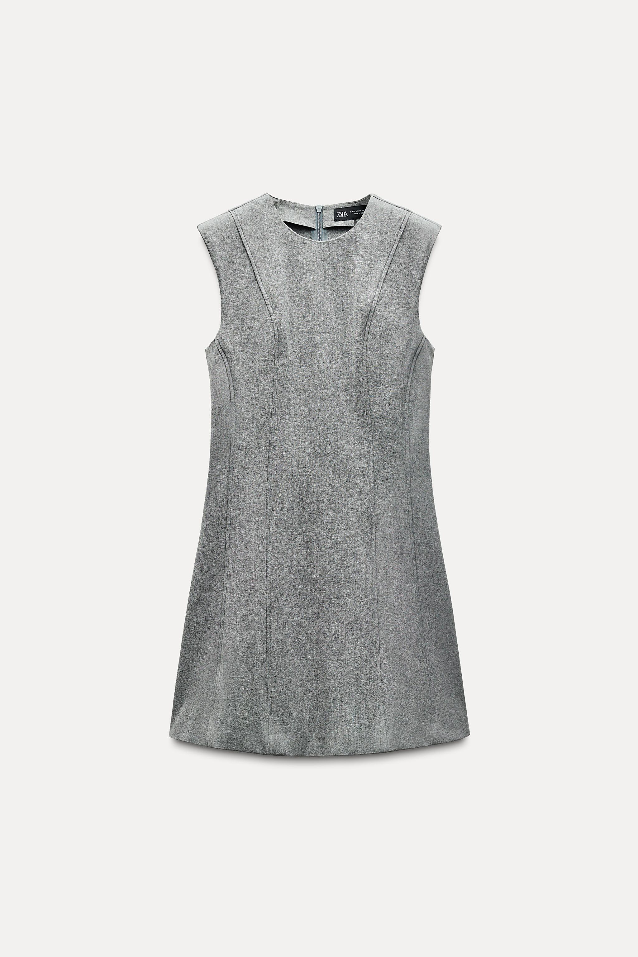 SLEEVELESS MINI DRESS - Gray | ZARA United States