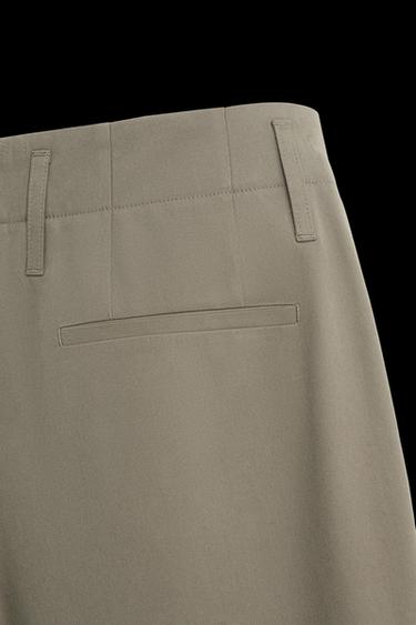 WIDE-LEG COTTON-VISCOSE TROUSERS - Earth by Zara