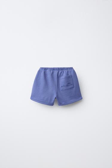 LOT DE DEUX BERMUDAS À RAYURES ET UNIE - Bleu clair de Zara - Image 2