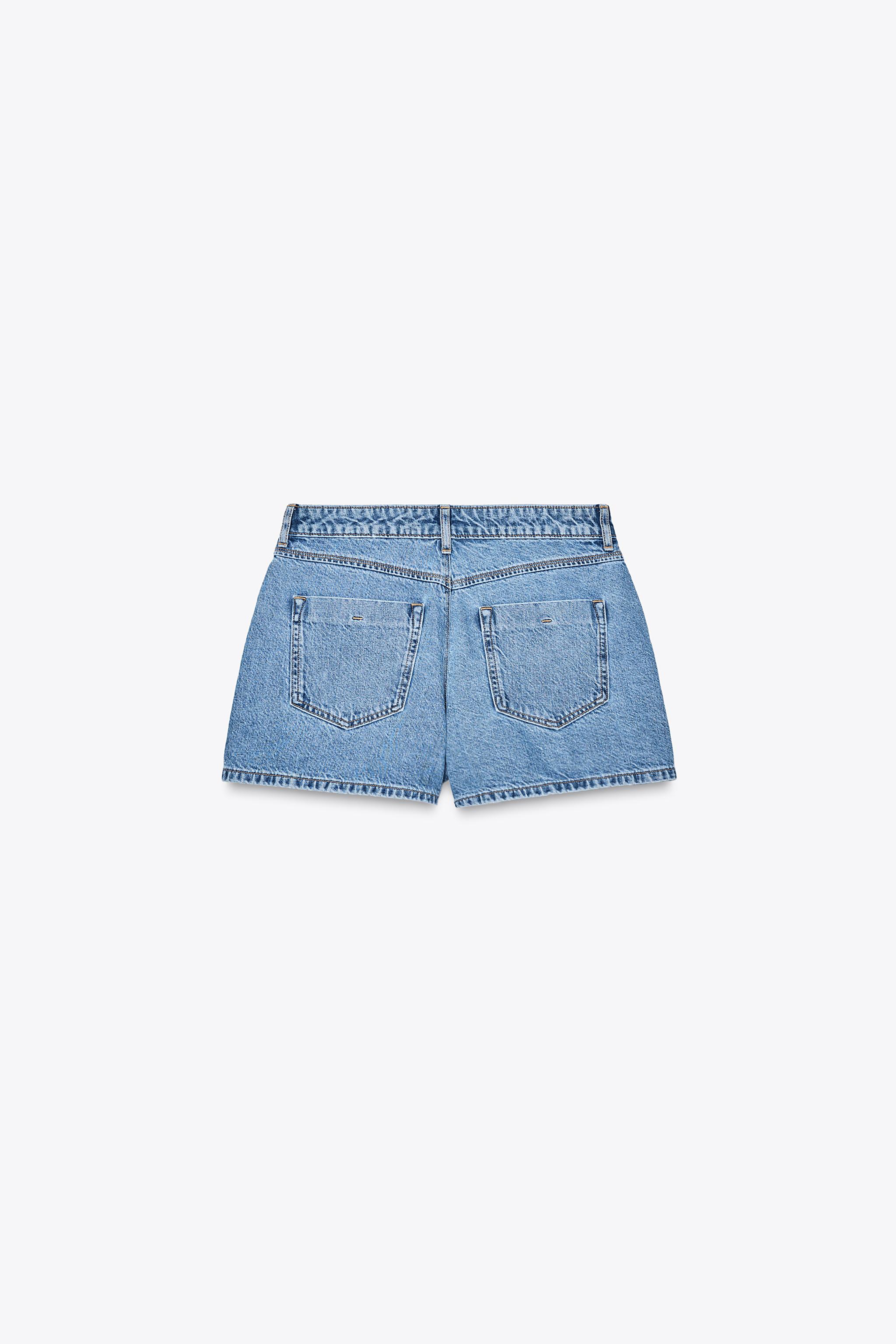 SHORT-SAIA DENIM CRUZADO - Azul-claro | ZARA Brasil