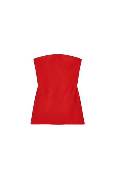 STRAPLESS SHORT DRESS