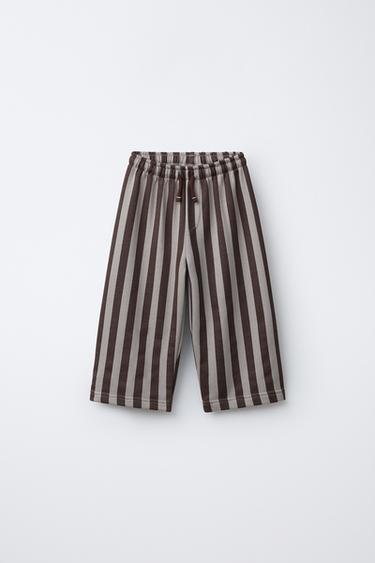 STRIPED PLUSH TROUSERS - Stripes by Zara