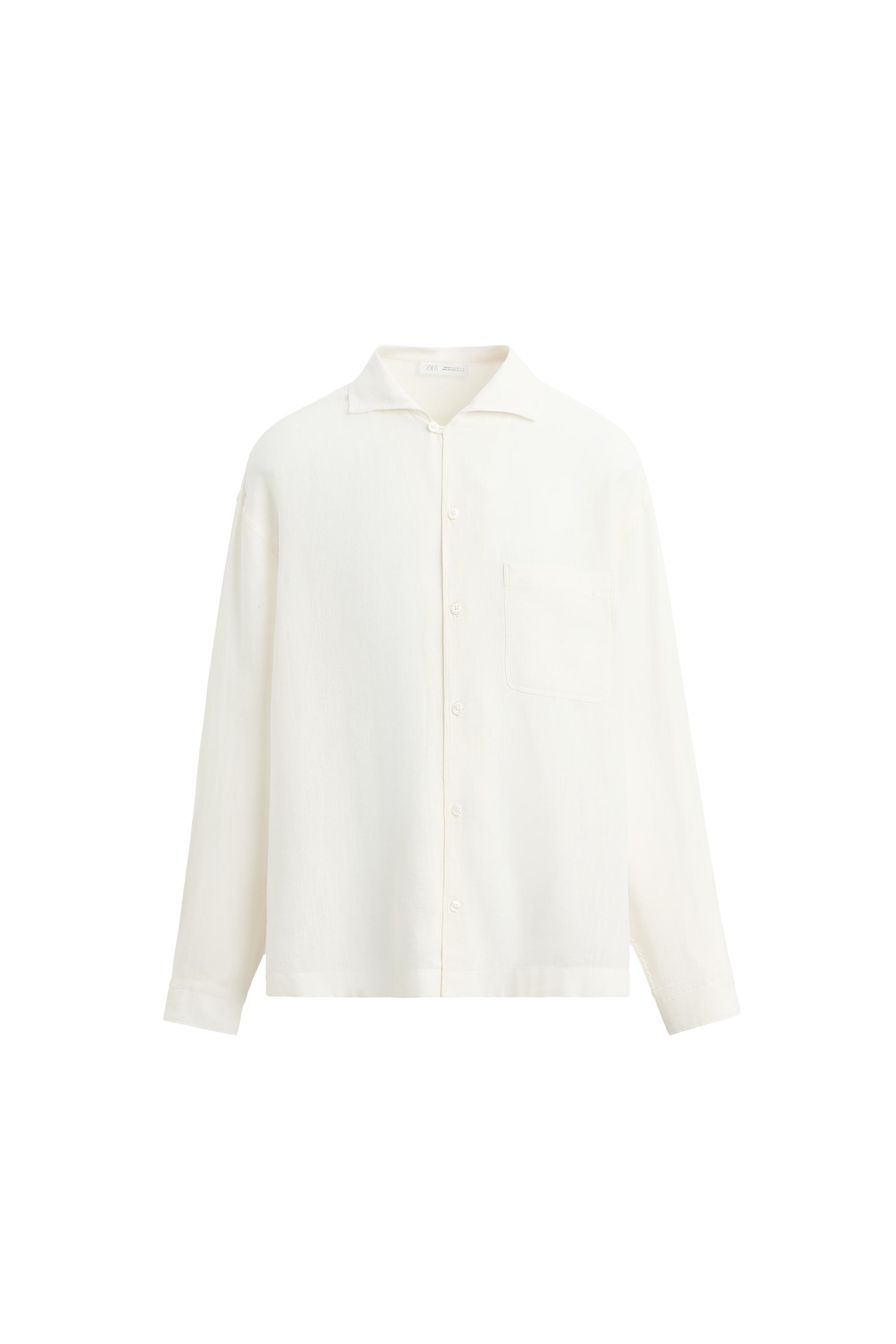 CAMISA FLUIDA REGULAR FIT - Blanco roto | ZARA Chile