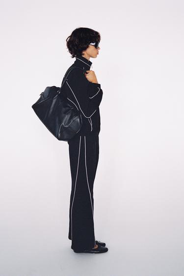 CONTRAST PIPING TECHNICAL PANTS — Black 1