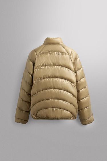 VESTE DOUDOUNE PLIABLE 100 % PLUMES - Marron clair de Zara - Image 8