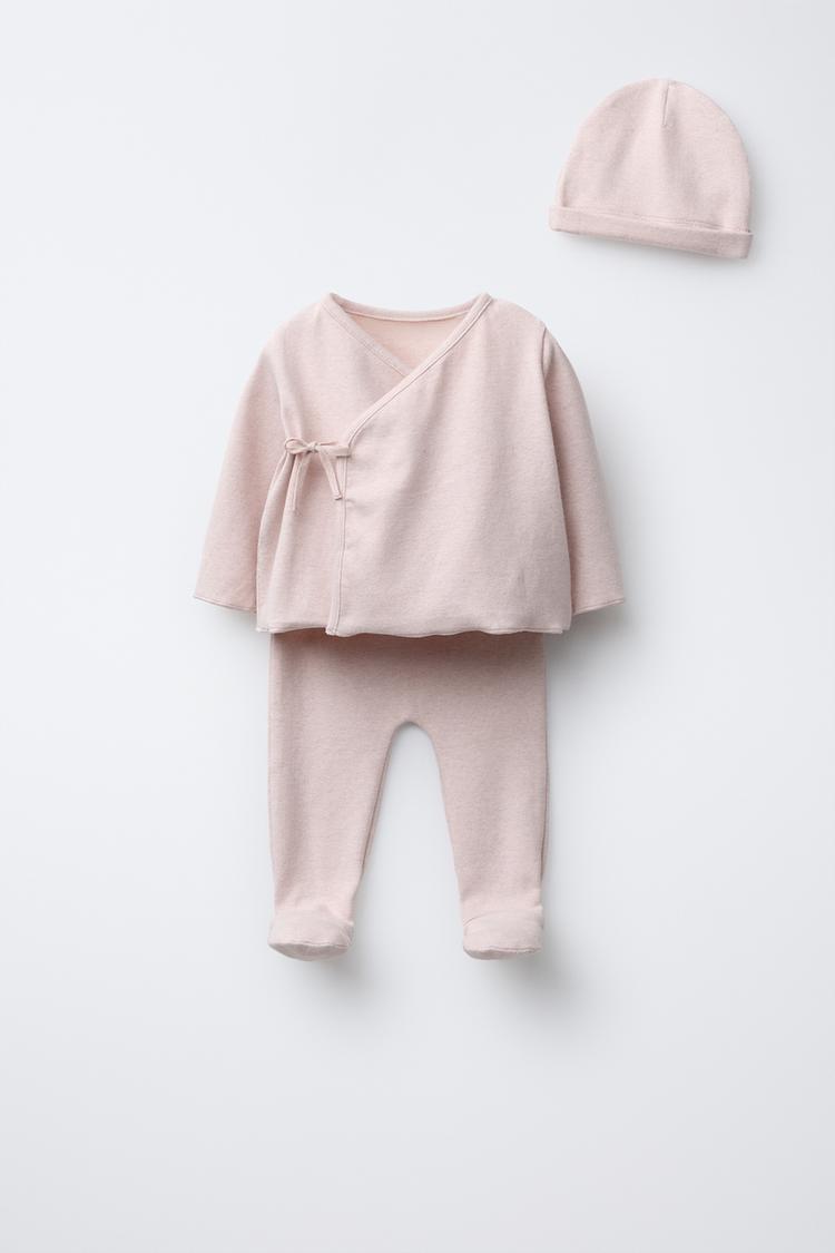SET PRIMERA PUESTA Y BOLSITA Rosa vigoré ZARA España