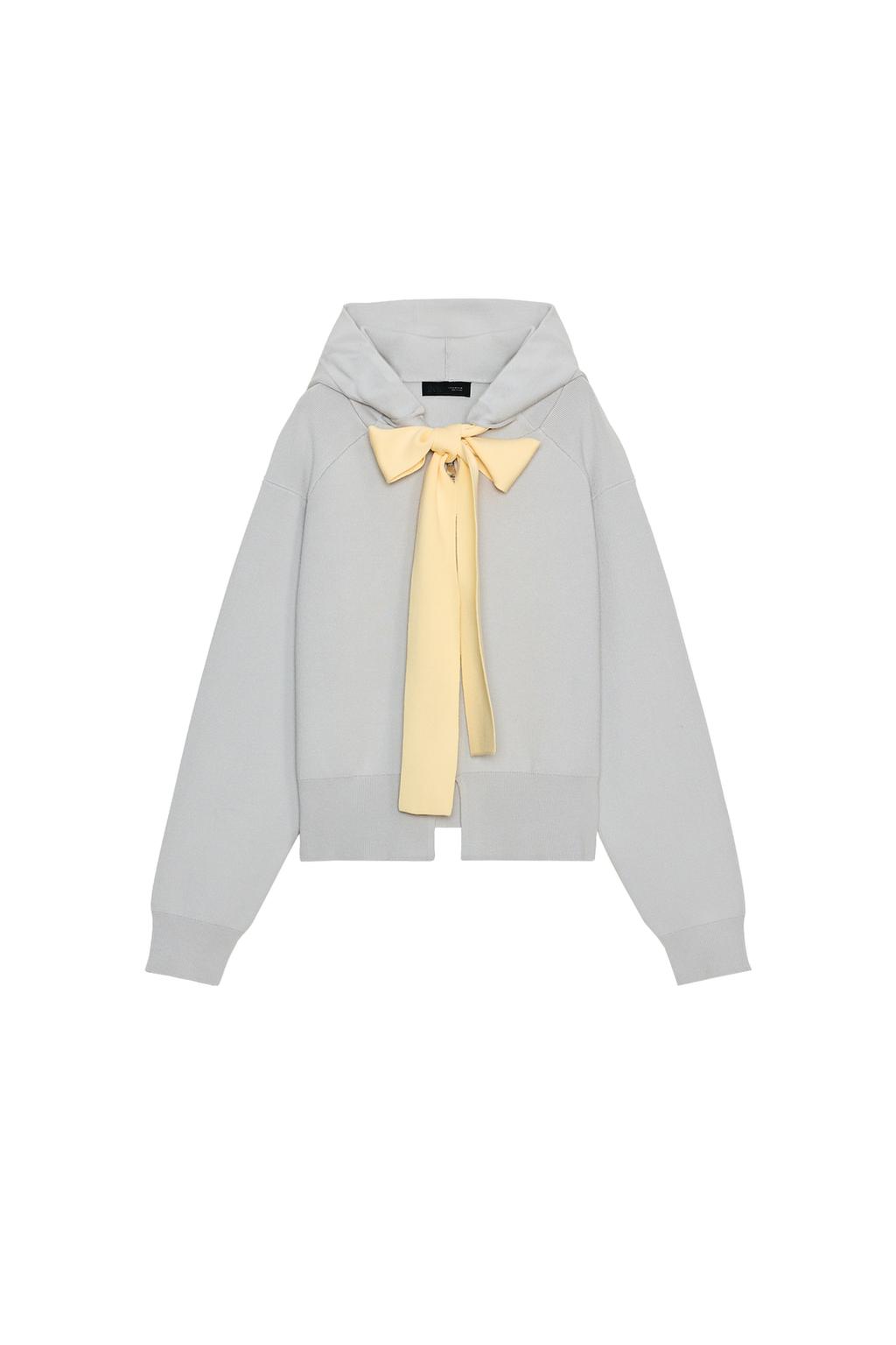 HOODED TIE KNIT JACKET - image 3