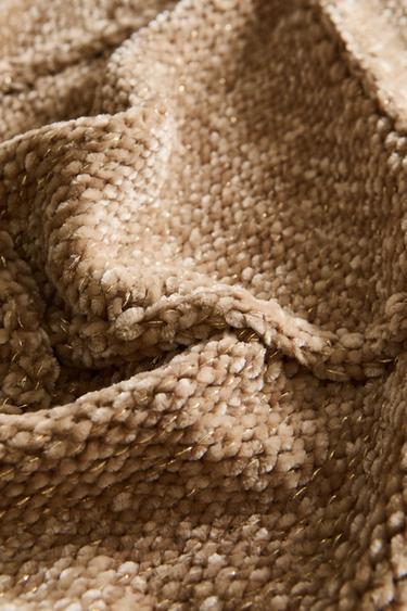 DIAMOND PATTERN CHENILLE BLANKET - Golden by Zara - Image 3