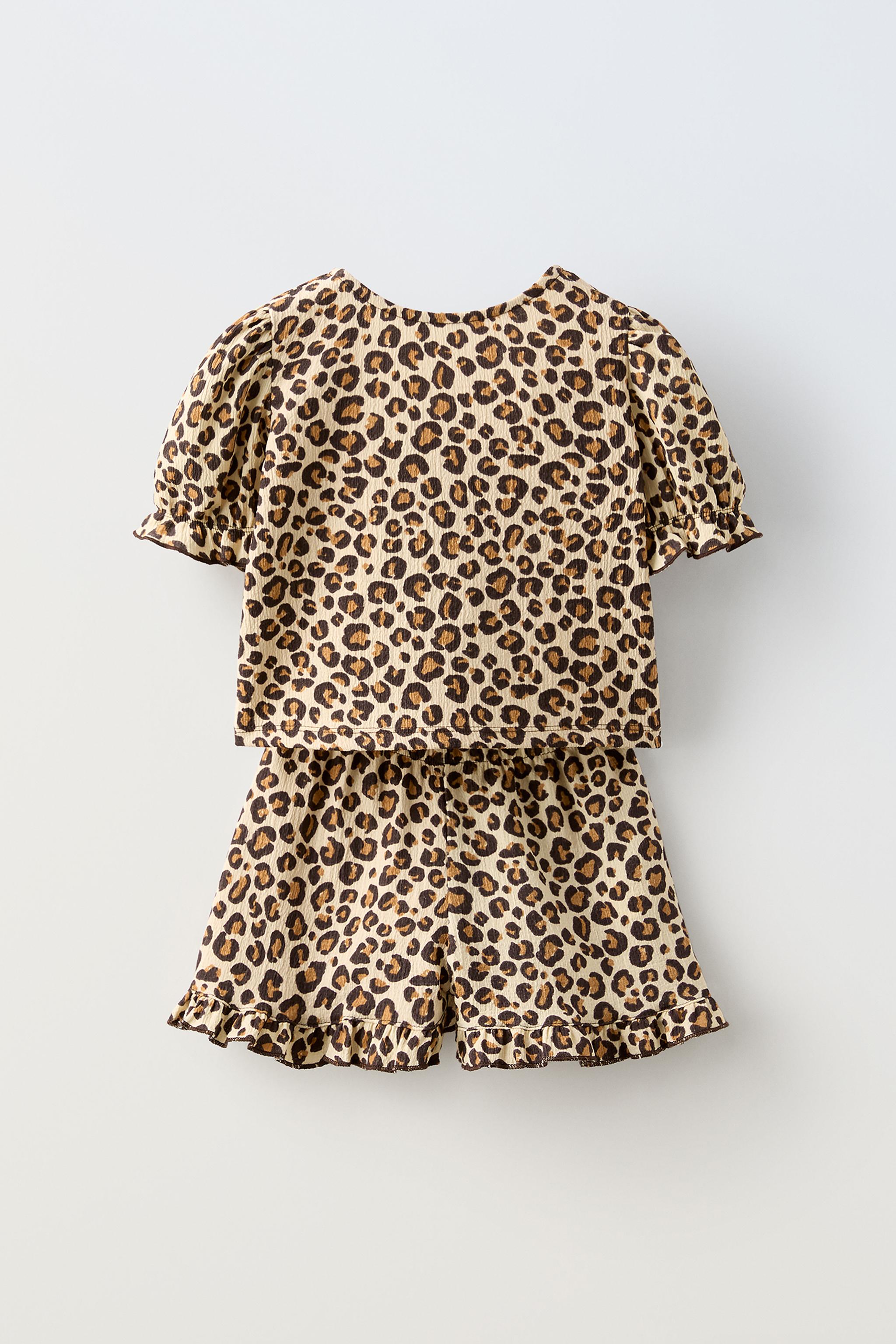 ANIMAL PRINT MUSLIN MATCHING SET Leopard ZARA Canada