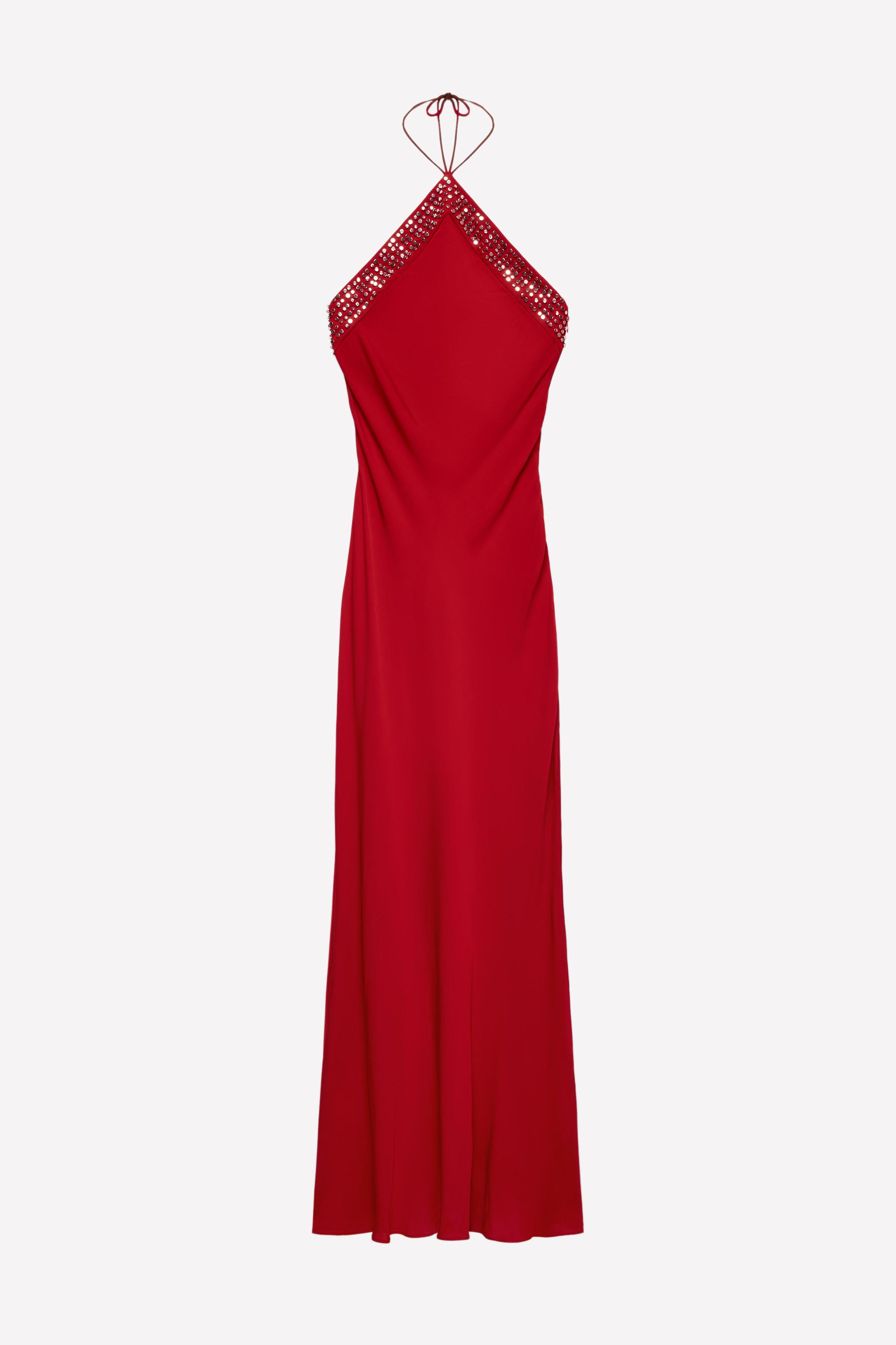 SATIN EFFECT DRESS WITH STUDS LUDOVIC DE SAINT SERNIN x ZARA