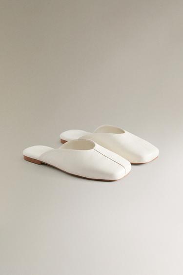 MULES CUIR - Blanc de Zara - Image 1