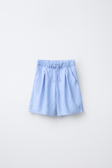 BERMUDA SHORTS WITH MODAL - Blue by Zara - Image 0