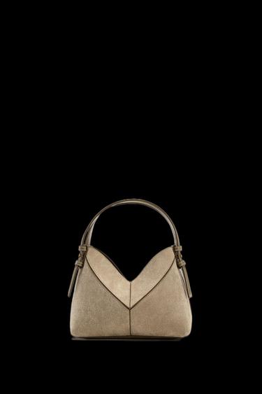 TOPSTITCH MINI TOTE BAG - SAND/BROWN by Zara - Image 0
