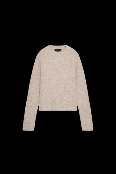 Zara WOOL AND ALPACA JUMPER - Sand / Marl - Image 0