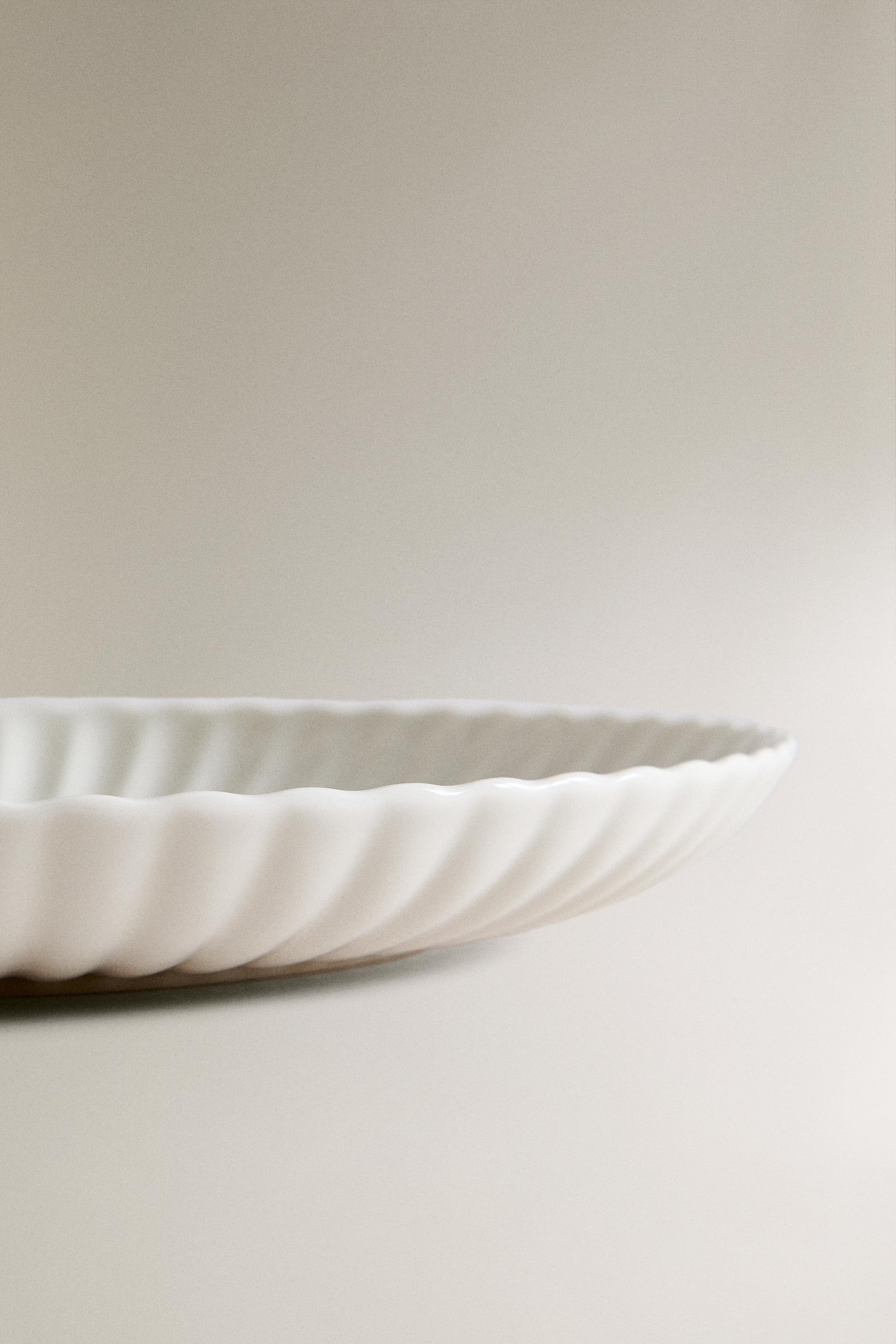 ASSIETTE PLATE PORCELAINE ONDES