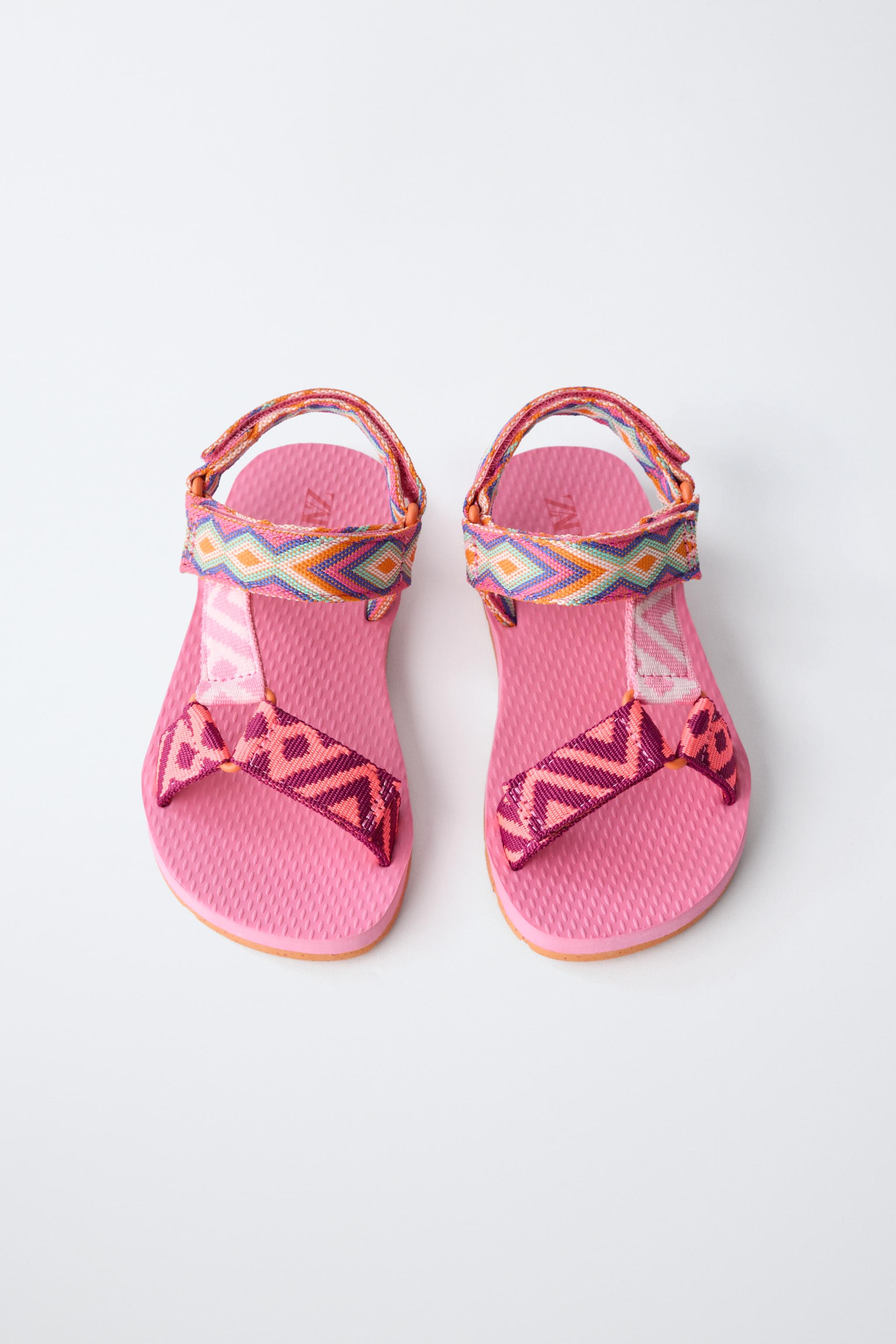 Детские сандалии Zara EMBROIDERED SANDALS — фото 5