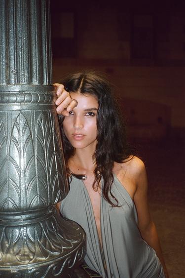 LONG DRESS WITH JEWEL COLLAR - Grey by Zara - Image 5