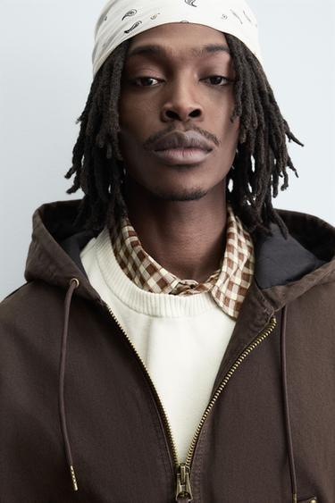 VESTE MATELASSÉE À CAPUCHE - Marron de Zara - Image 6
