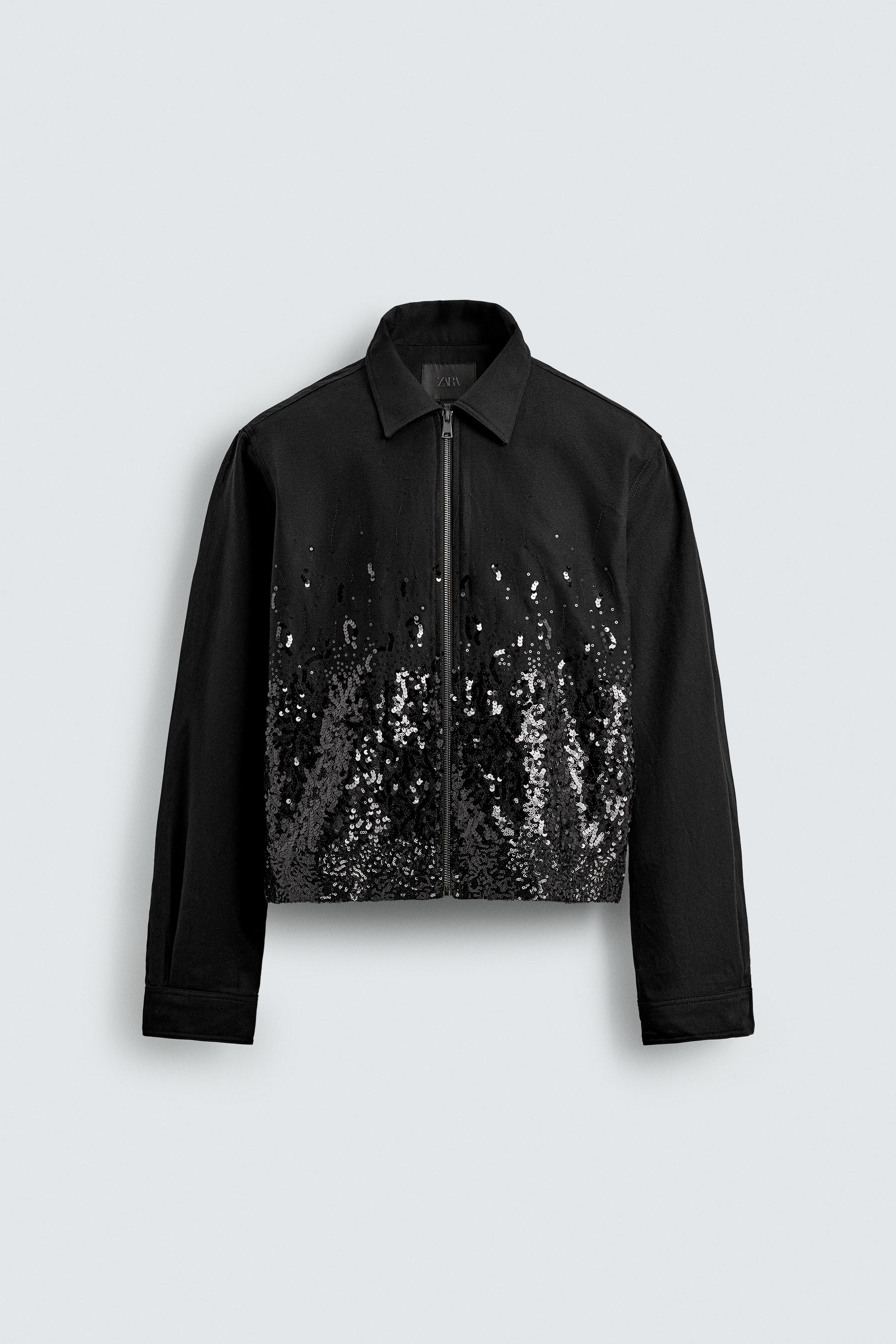 CROPPED SEQUIN JACKET