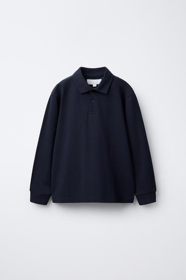 BASIC PIQUÉ POLO SHIRT - Navy blue by Zara