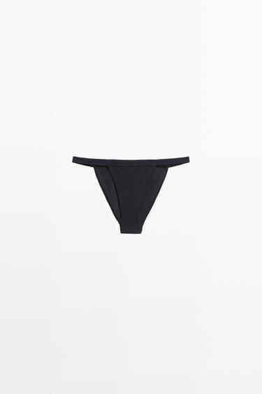 Zara Triangle bikini bottoms - Black - Image 0