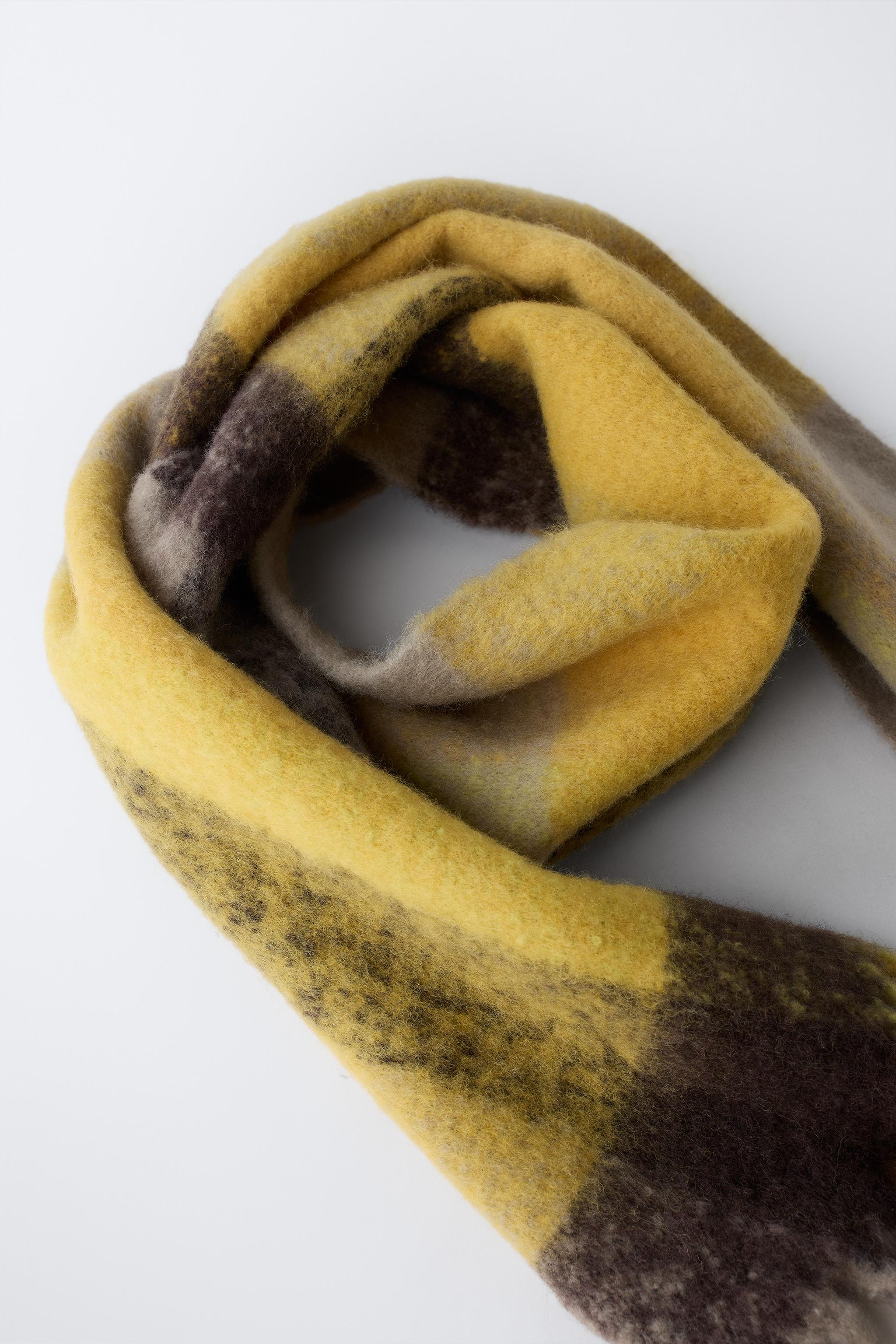 ÉCHARPE MAXI À CARREAUX AVEC LAINE