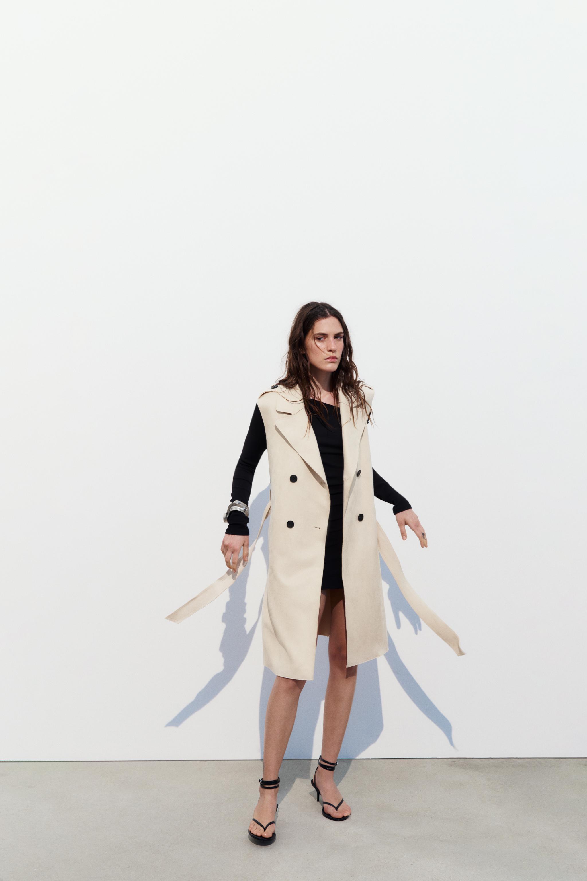 Zara cream hotsell trench coat