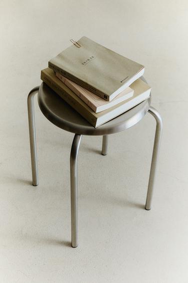 Zara STAINLESS STEEL STOOL - Matte silver