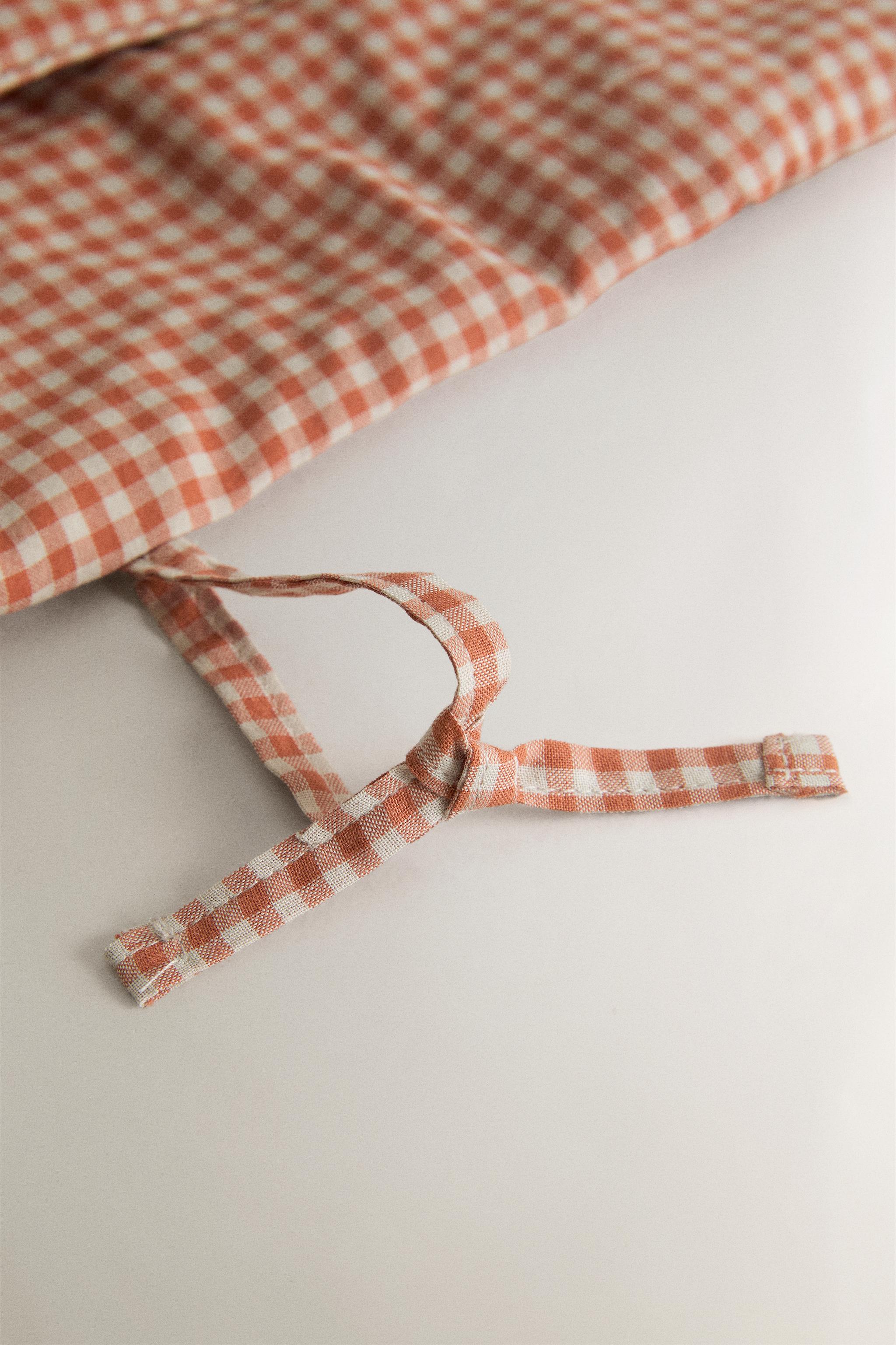 Zara COTTON GINGHAM BABY CRIB ORGANIZER — фото 4