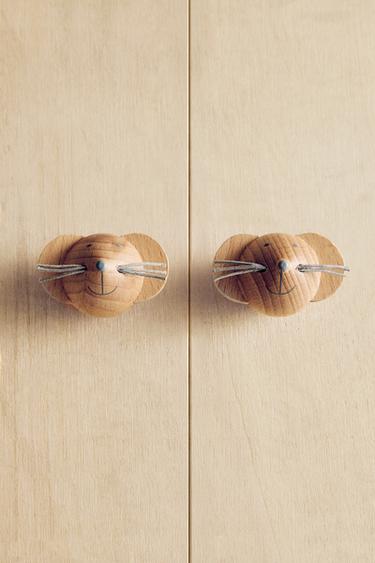 PACK OF KIDS' MOUSE DOOR KNOBS (PACK OF 2) - Light beige by Zara