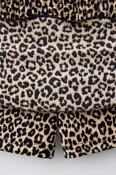 JUPE-SHORT TEXTURÉE ANIMAL PRINT - Leopard de Zara - Image 3