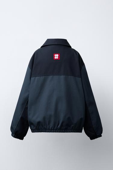 COLOUR BLOCK TWILL JACKET - Blue by Zara - Image 3