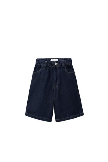 Zara 寬鬆版牛仔短褲 - 靛青色