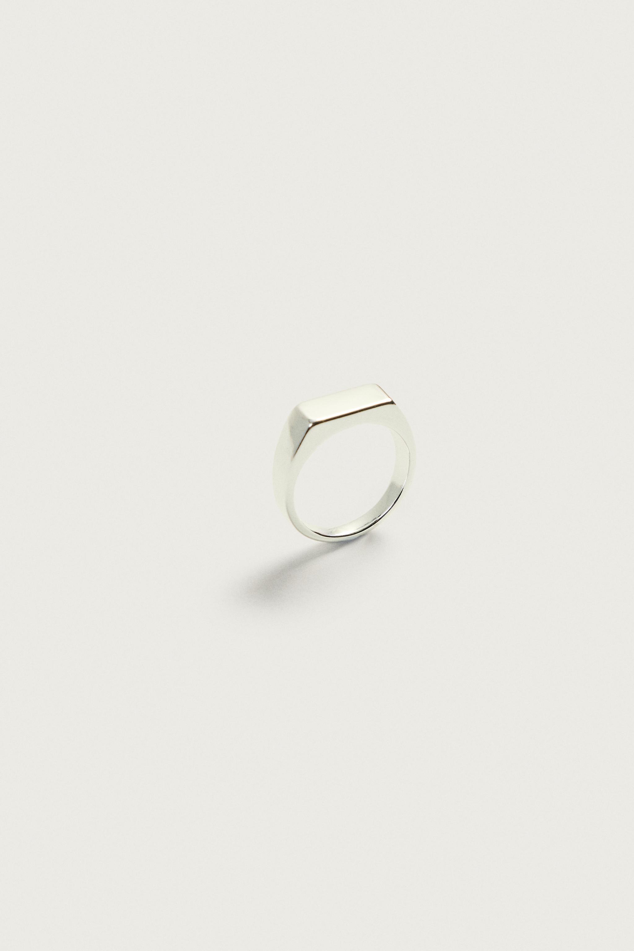 Мужские аксессуары Zara STAINLESS STEEL SIGNET RING — фото 4