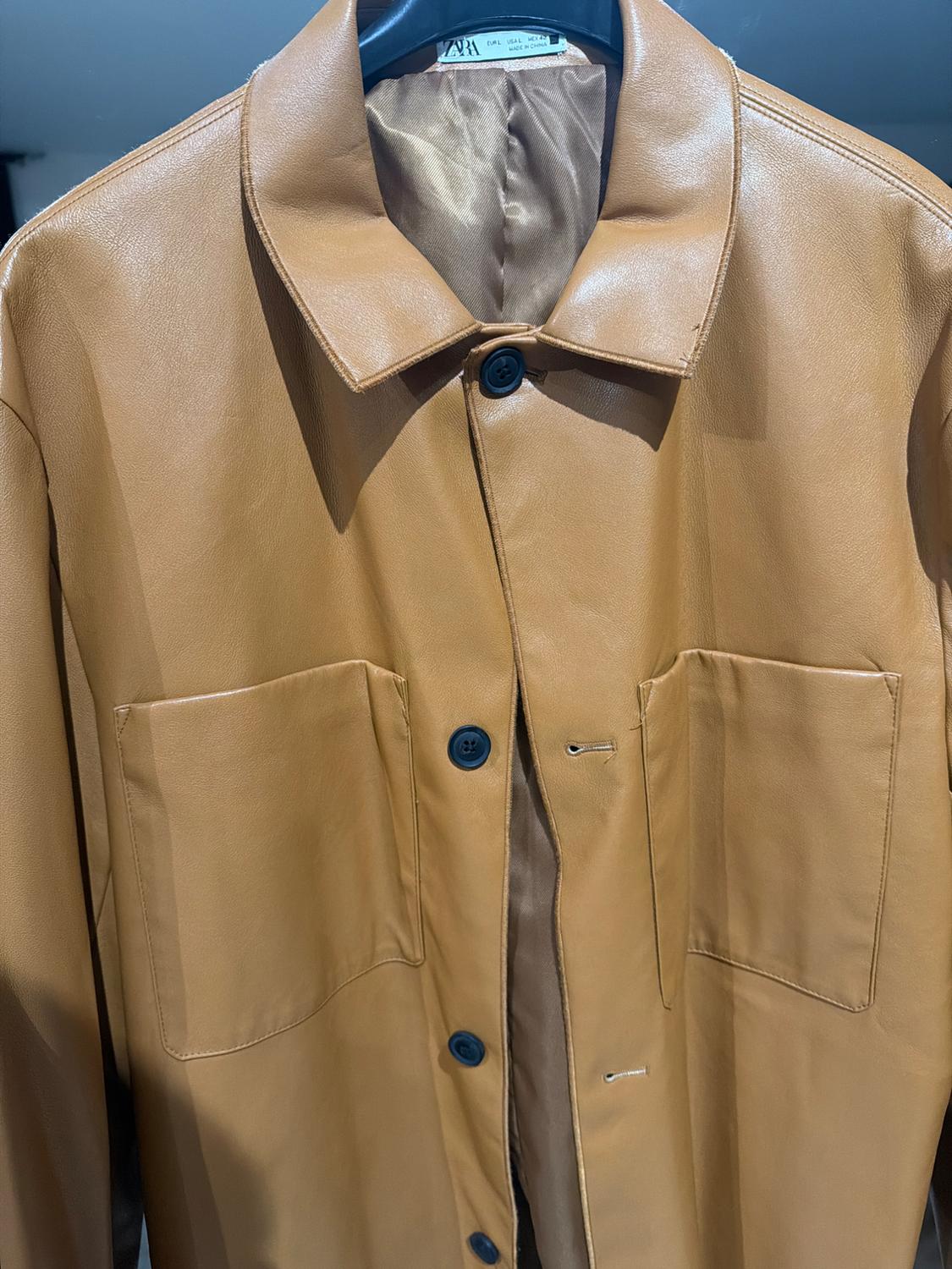 FAUX LEATHER OVERSHIRT - Image 3