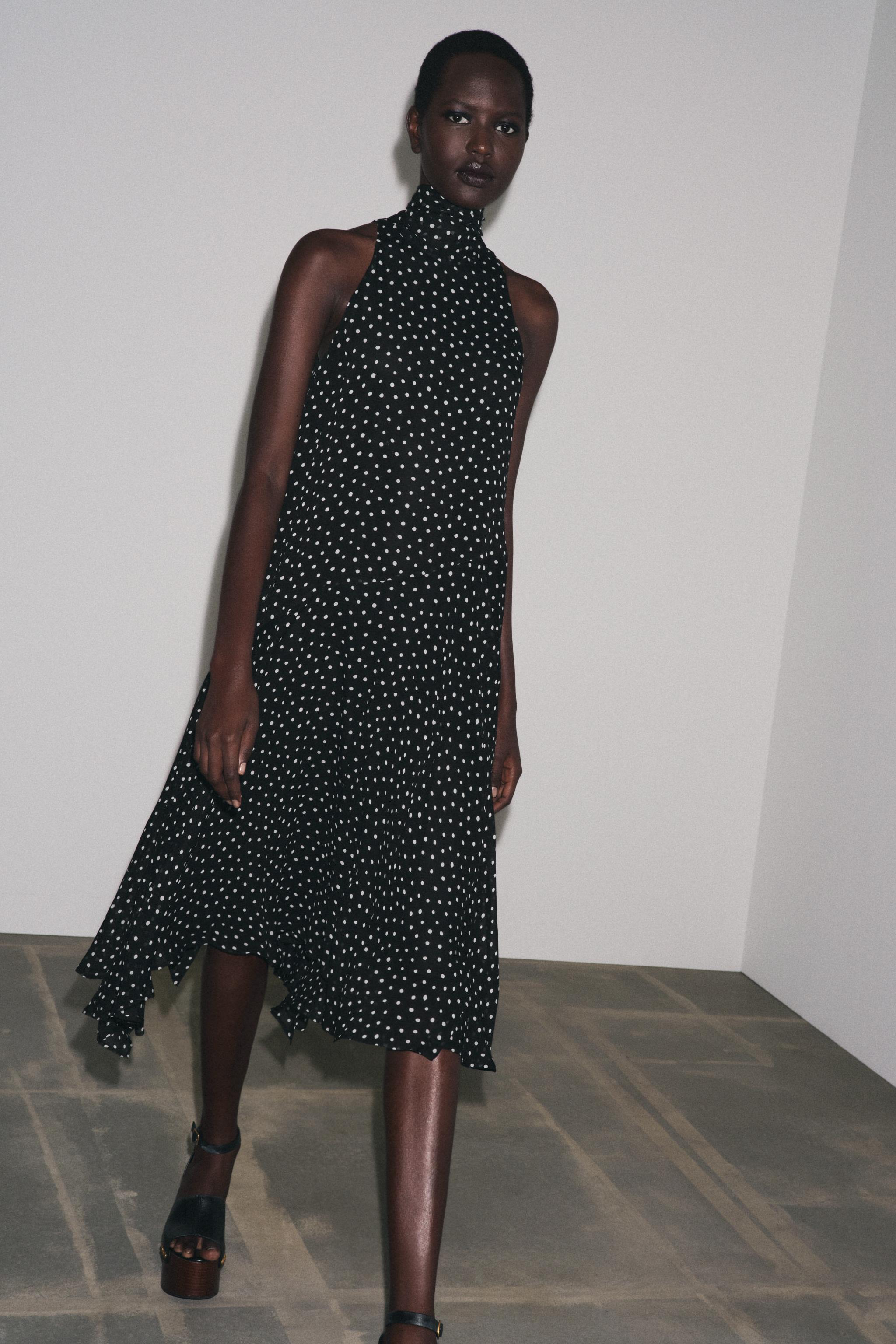 ZW COLLECTION HALTER POLKA DOT DRESS