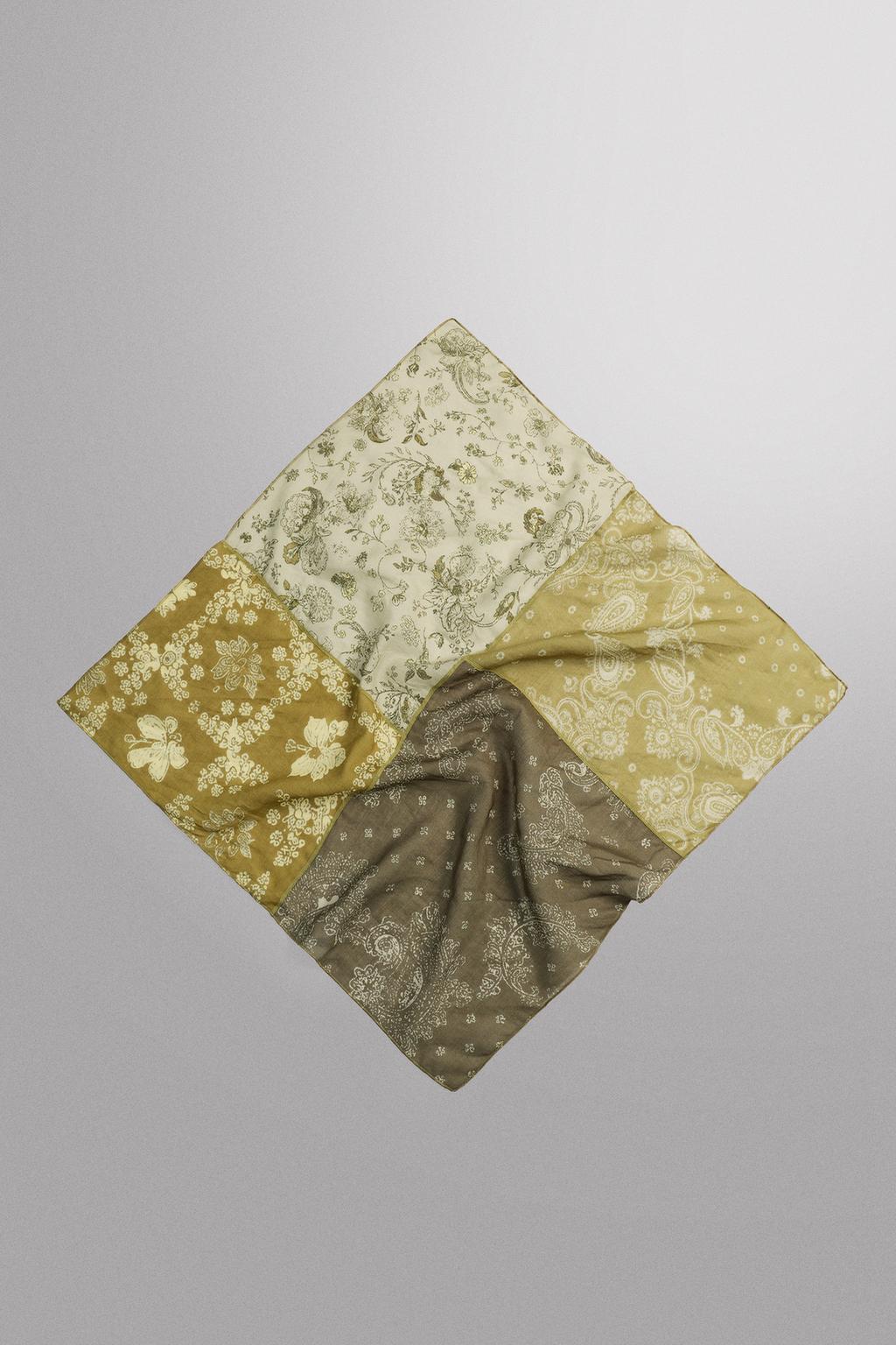 Ramie-cotton Patchwork Bandana — Men's