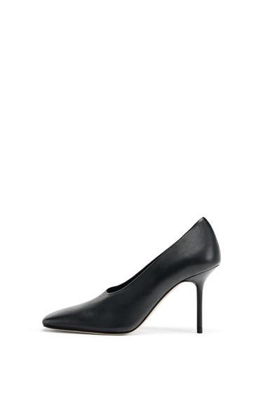 Zara LIMITED EDITION LEATHER HEELS - Black