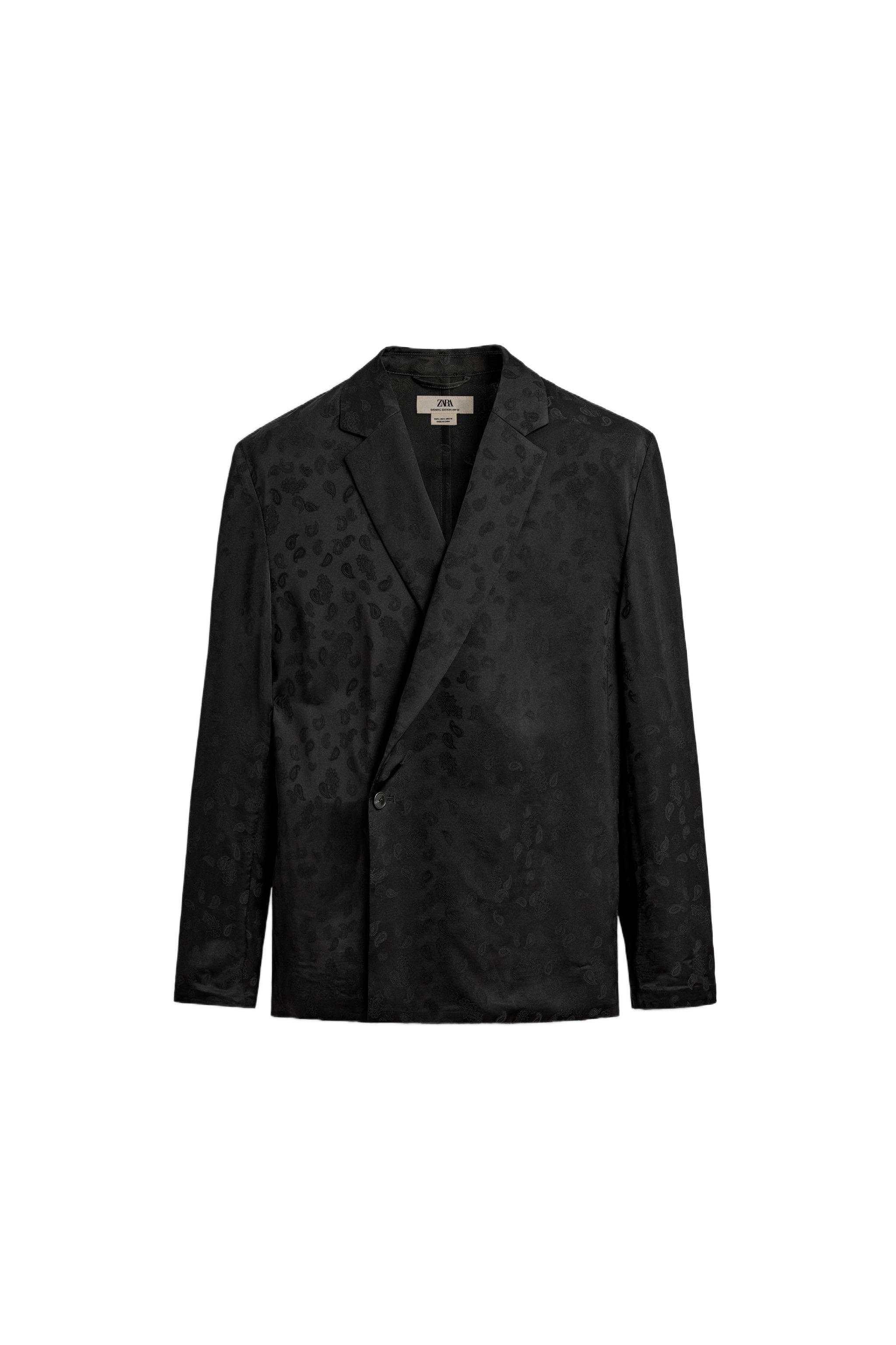 ペイズリージャカードスーツブレザー - ブラック | ZARA Japan / 日本