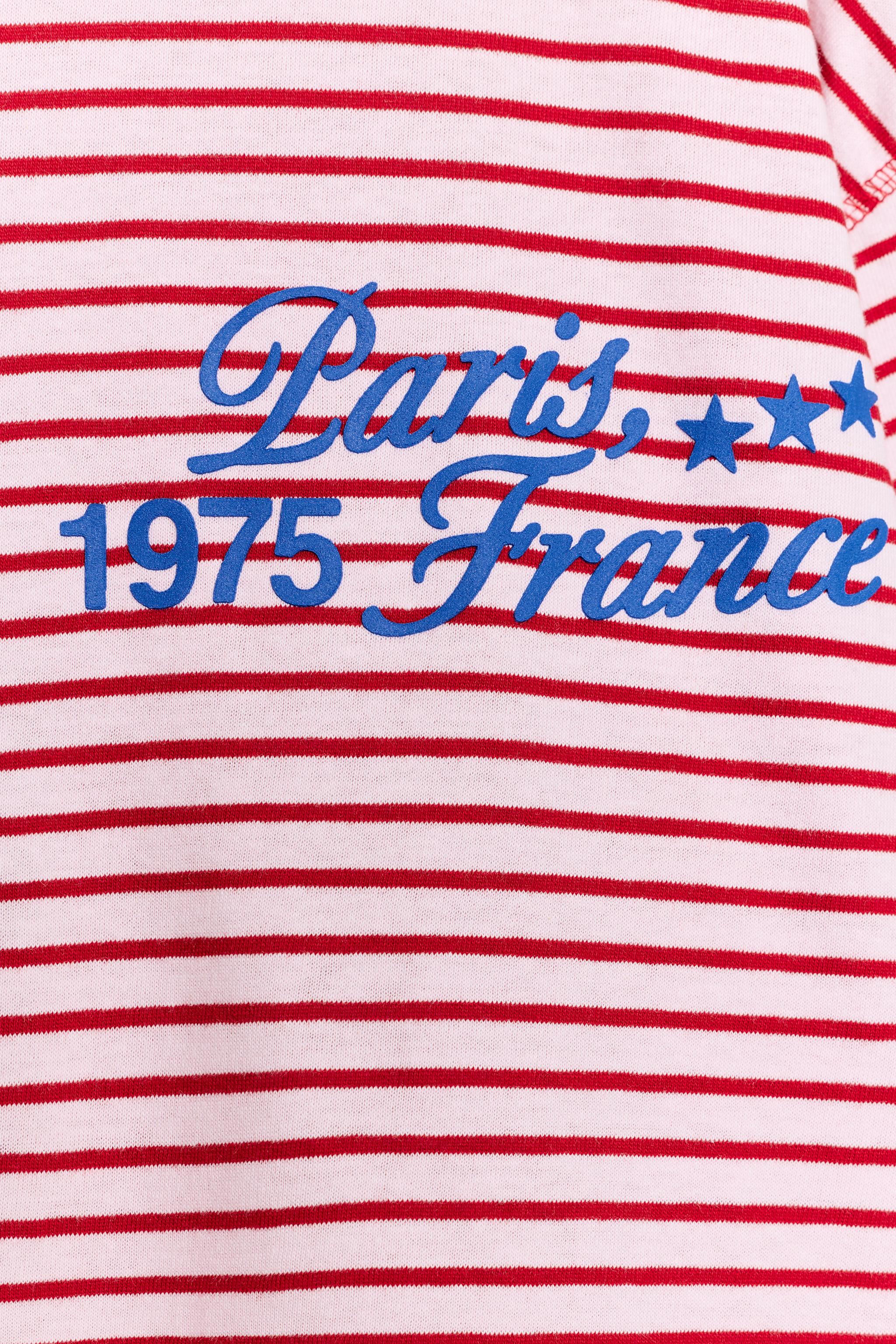 OVERSIZED TEXT STRIPE T-SHIRT