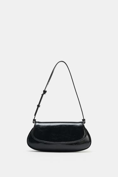 BOLSA DE OMBRO COM ABA - Preto da Zara