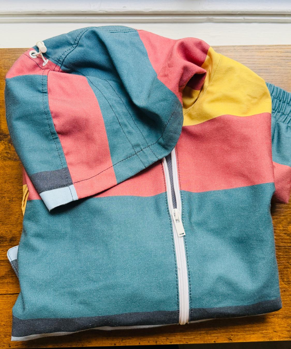 HOODED STRIPED JACKET - Image 3