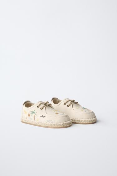 ESPADRILLES BRODÉES - Blanc écru de Zara - Image 3