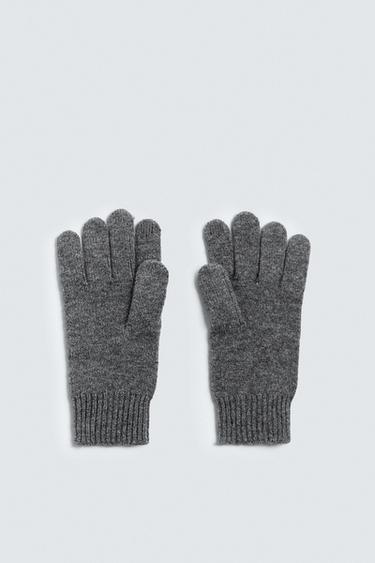 GUANTES PUNTO LANA - CASHMERE - Gris de Zara
